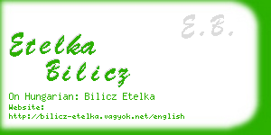 etelka bilicz business card